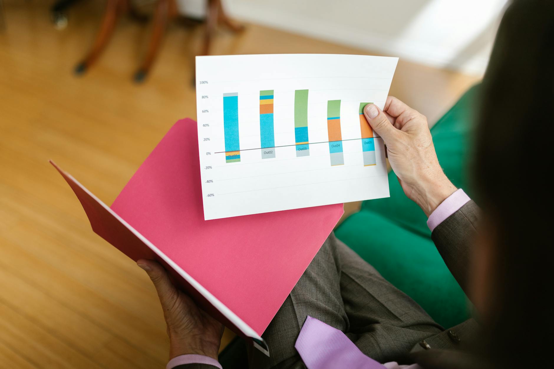 Investment portfolio growth chart displaying upward trending financial performance