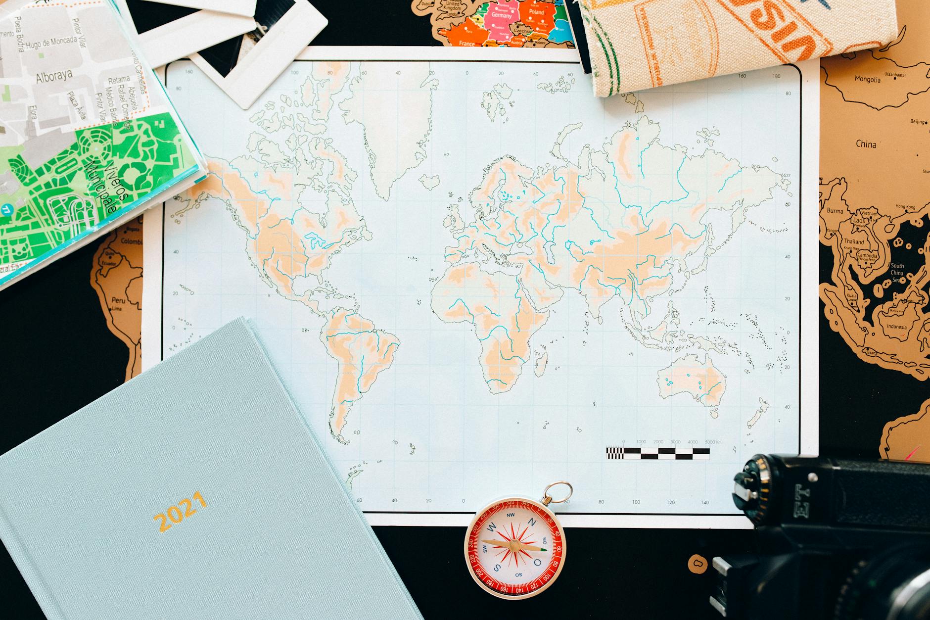 World map highlighting global emerging markets and international investment opportunities