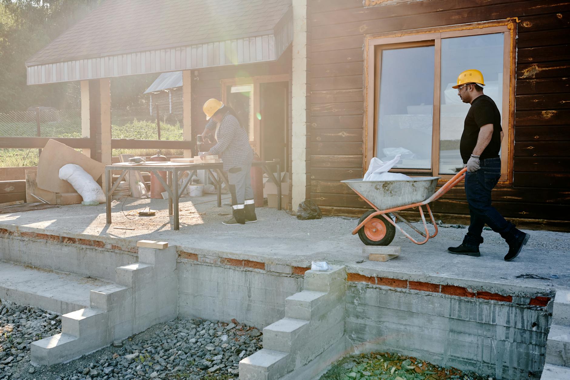 New residential construction representing community development housing projects funded by local banks