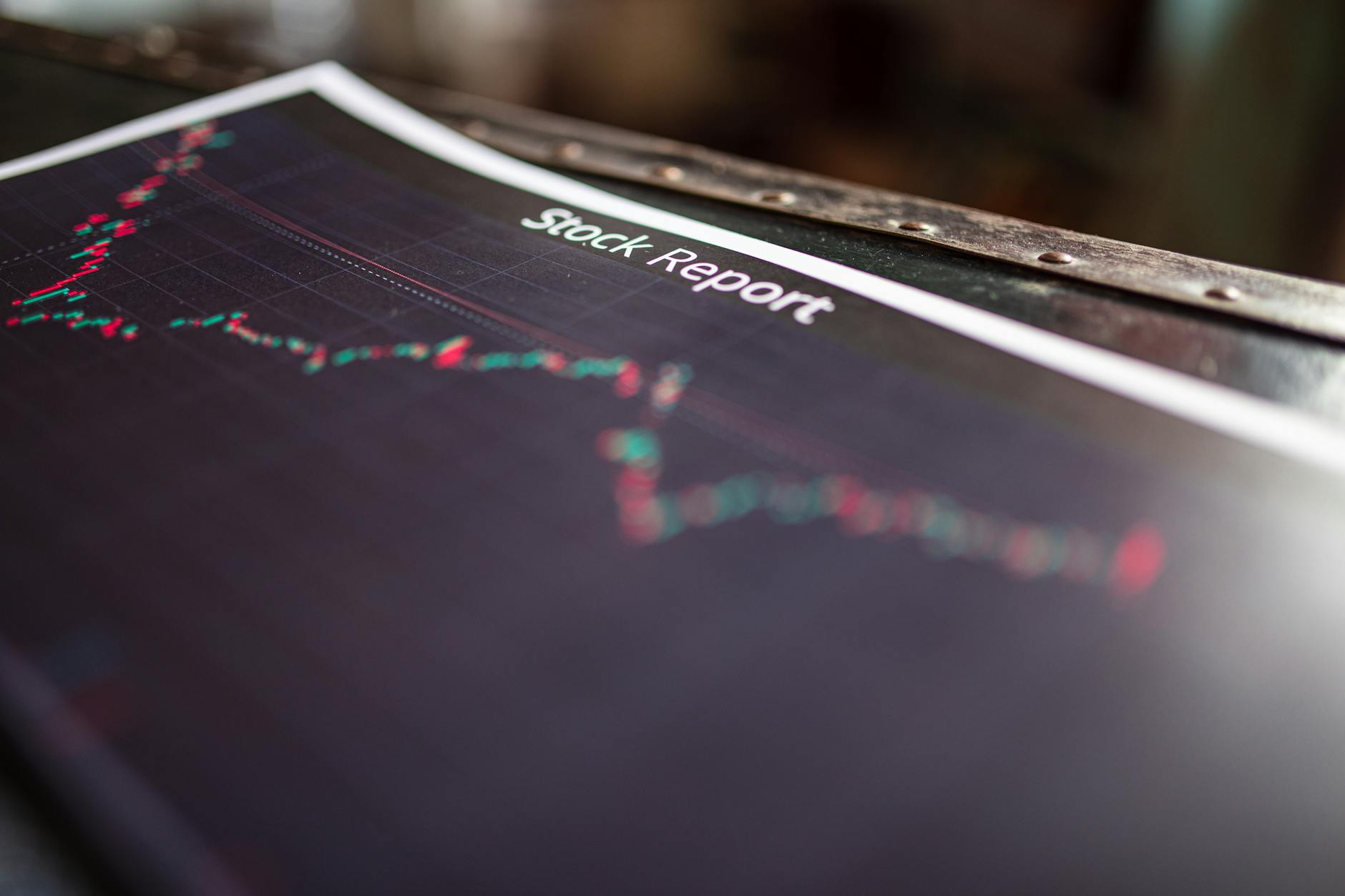Financial chart showing market price movements and trading data on a screen