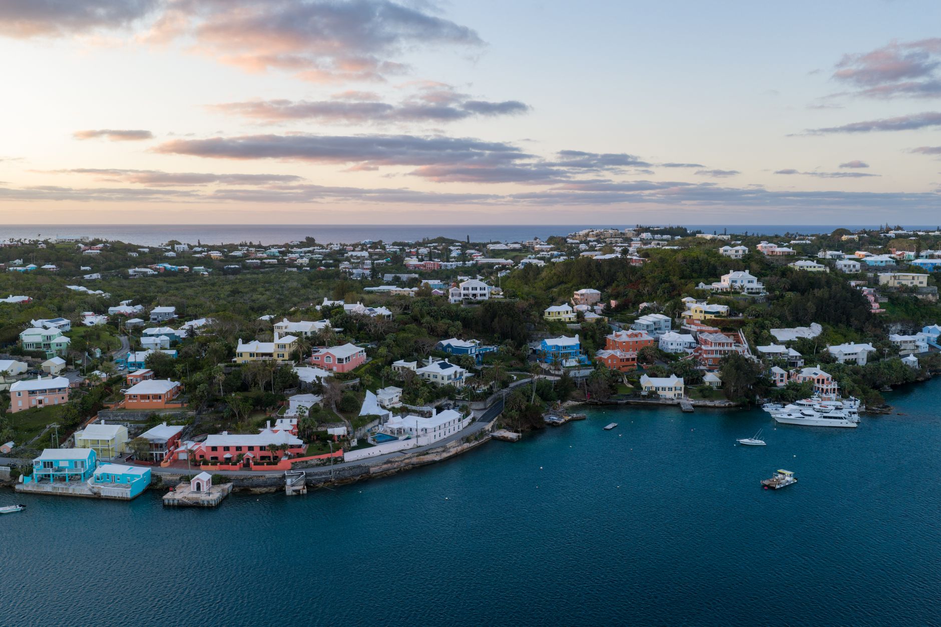 Aerial view of Bermuda coastline, the dominant domicile for reinsurance sidecar structures