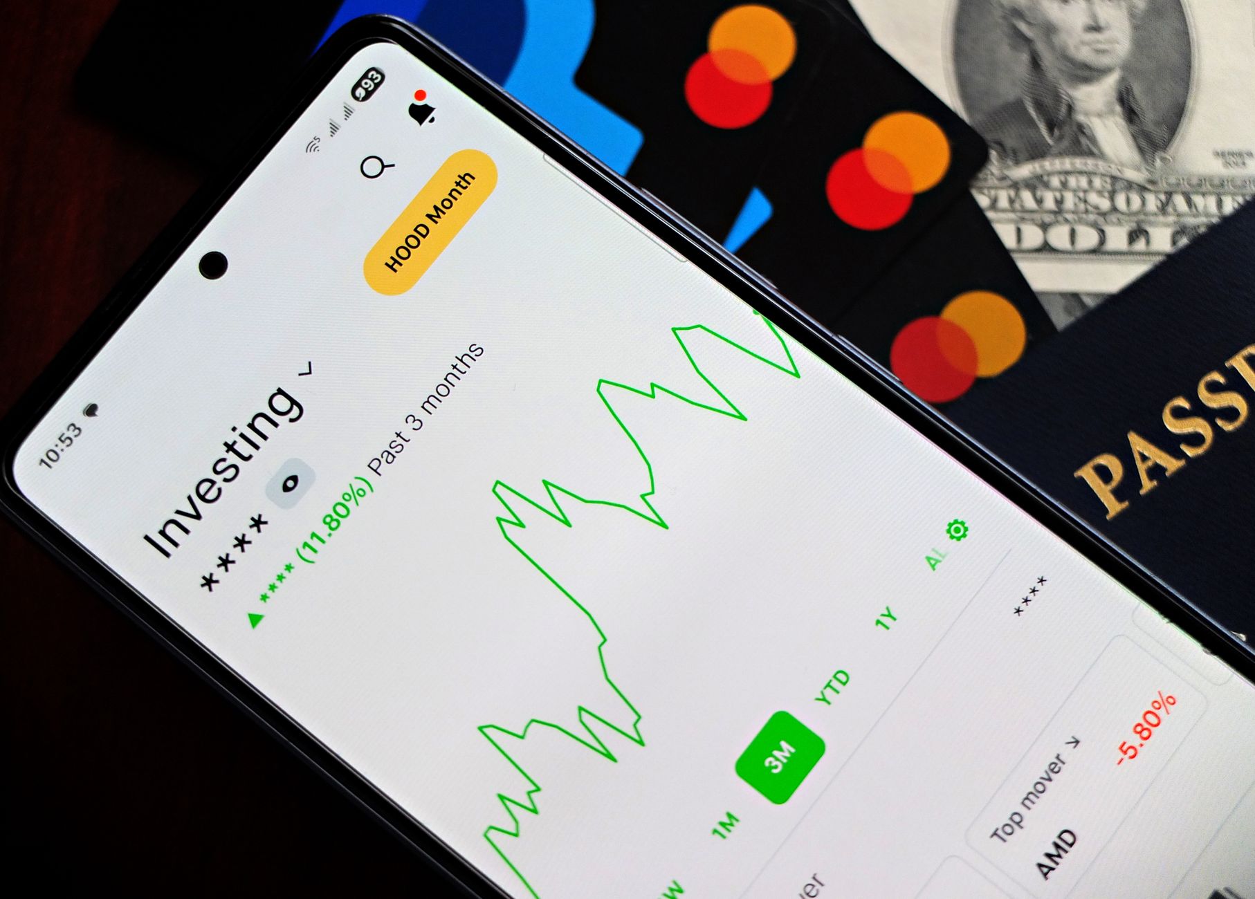 Investor reviewing closed-end fund portfolio documents and discount data