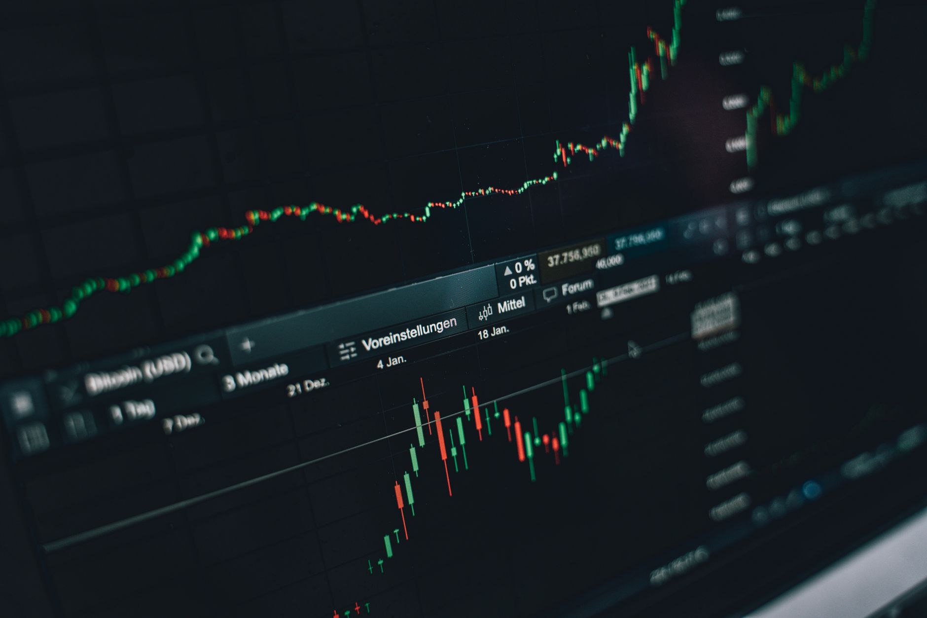Financial trading screen showing ETF fund flow data and market movements