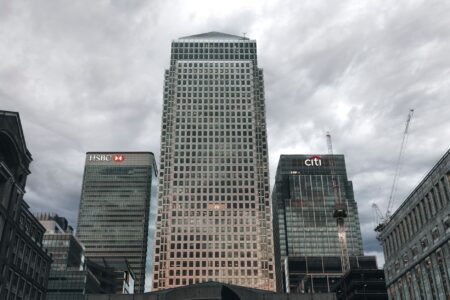 Exterior of a commercial bank building representing institutional lending and credit markets