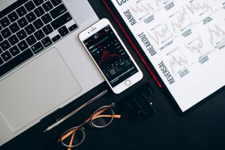 Financial charts representing municipal bond market activity and yields
