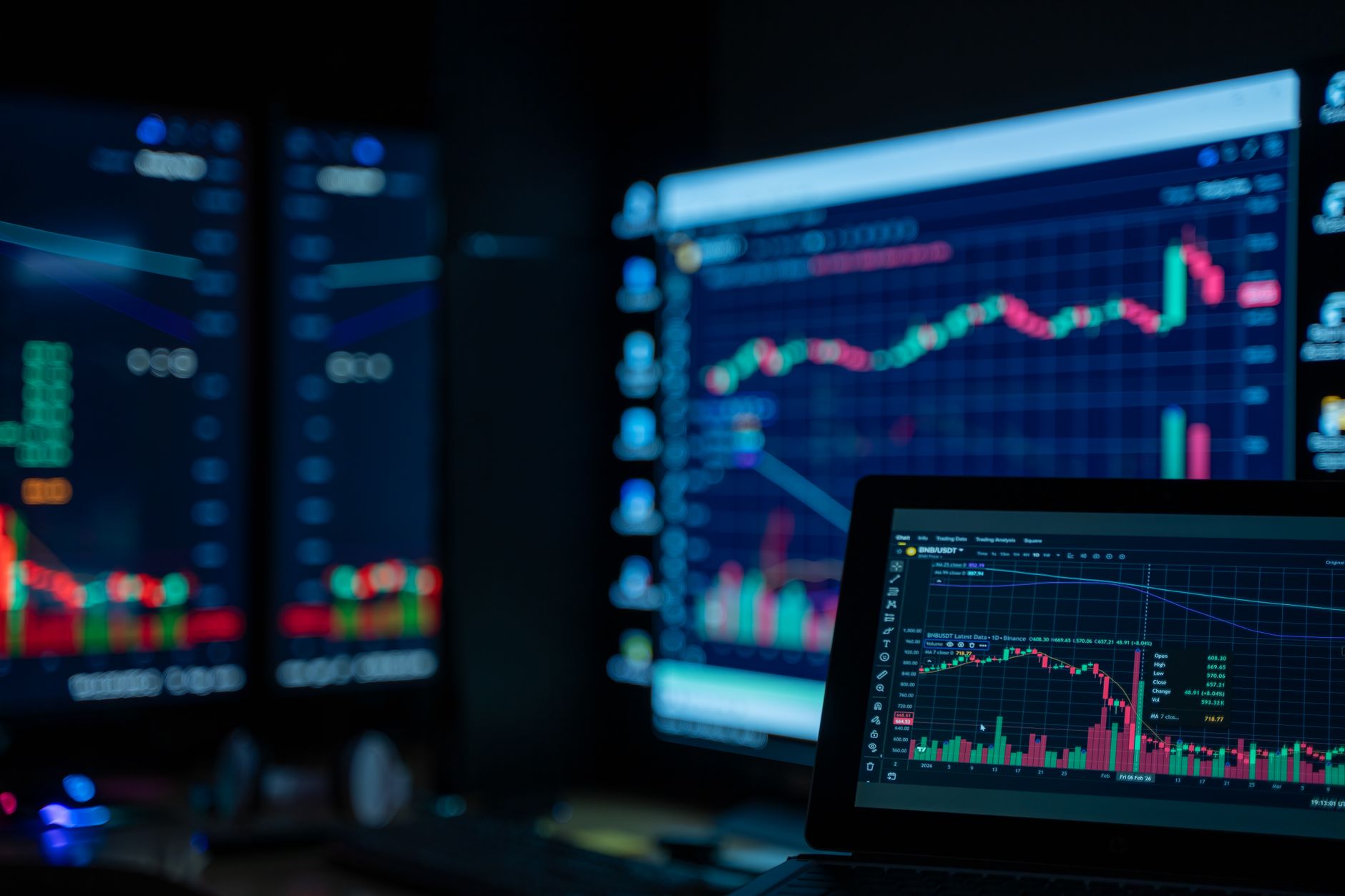 Financial trading screen displaying bond market data and yield information