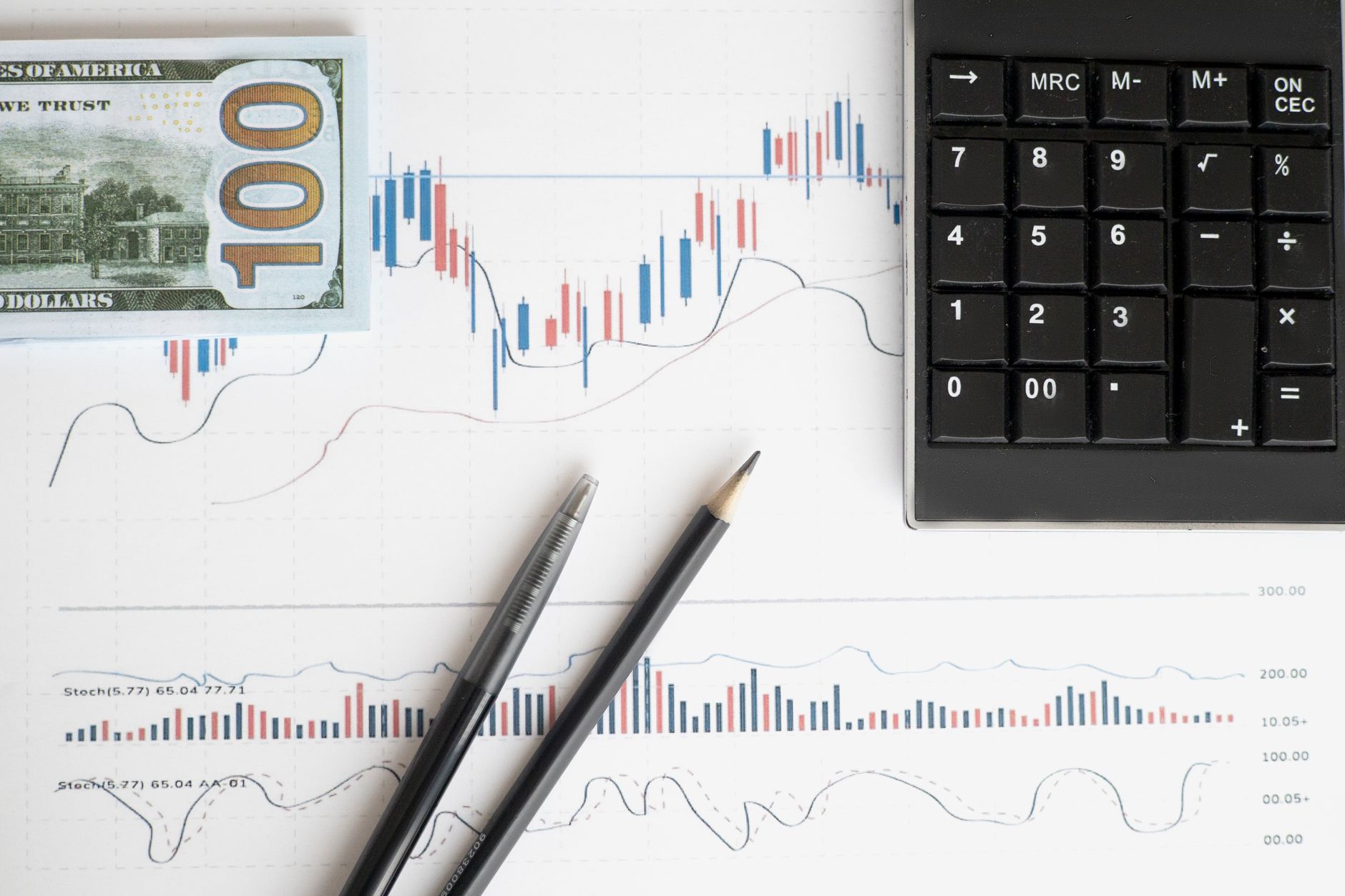 Financial charts and graphs showing bond yield trends and inflation data